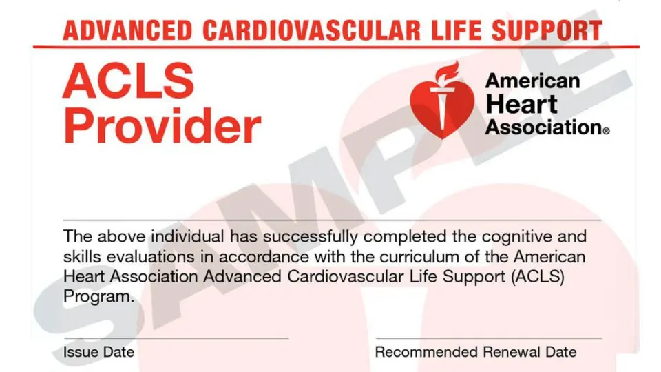 advanced cardiovascular life support certificate