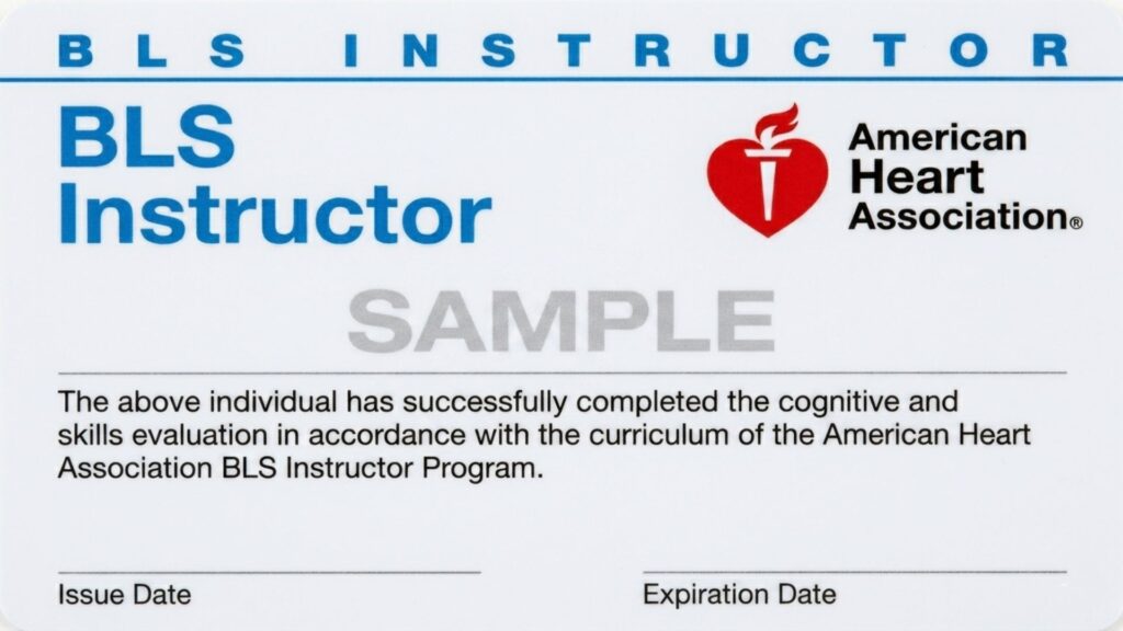 BLS Instructor Certification Card
