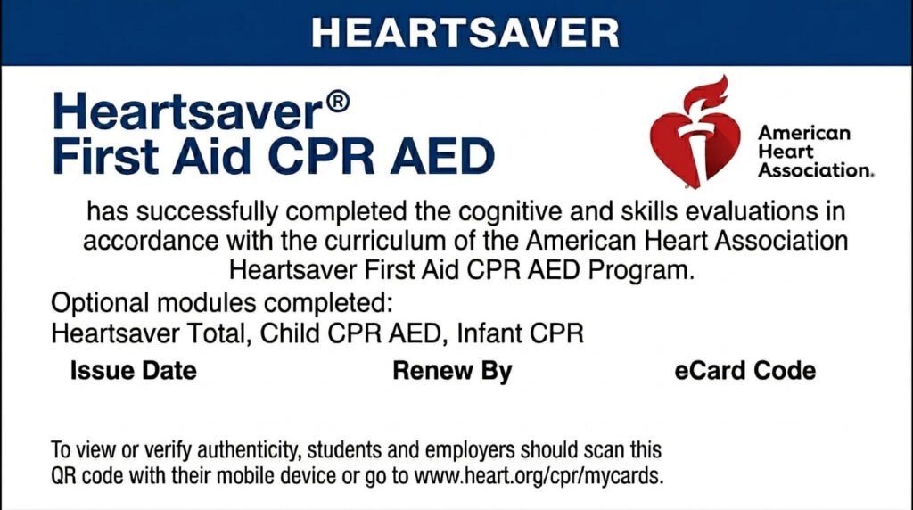 HeartSaver First Aid CPR AED Class